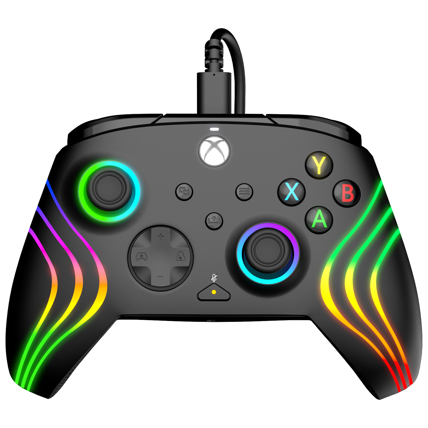 Xbox Series X|S & PC Black Afterglow Wave Controller by PDP