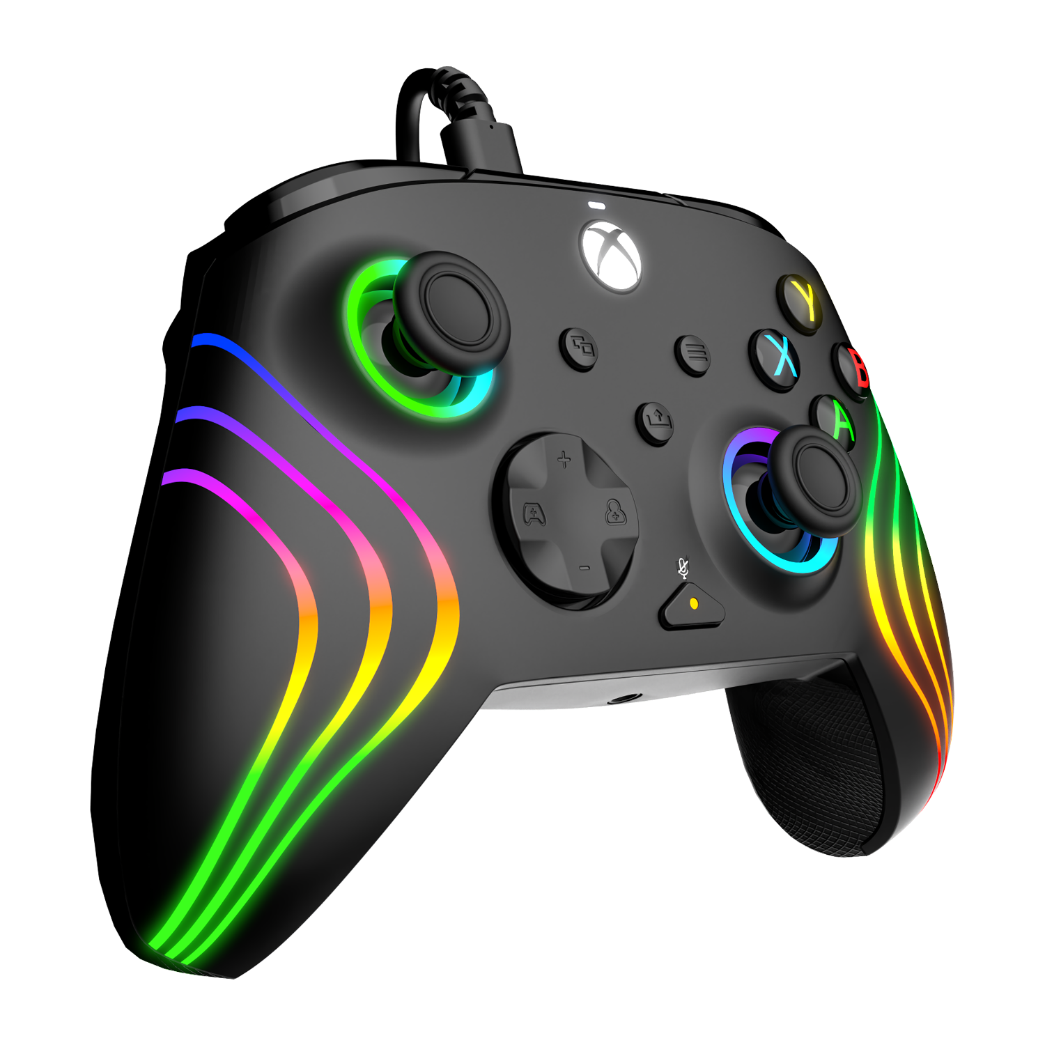 Xbox Series X|S & PC Black Afterglow Wave Controller by PDP