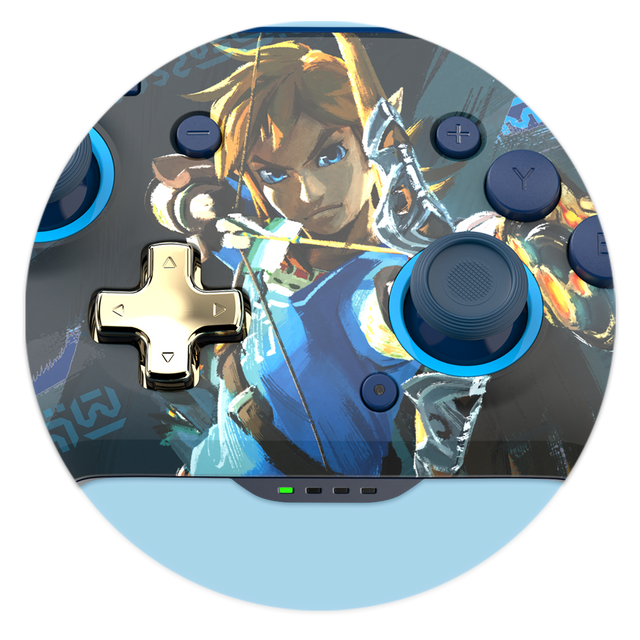 PDP REMATCH GLOW Wireless Controller Link Hero For Nintendo Switch, Nintendo  Switch OLED Model Blue 500-202-LKHG - Best Buy