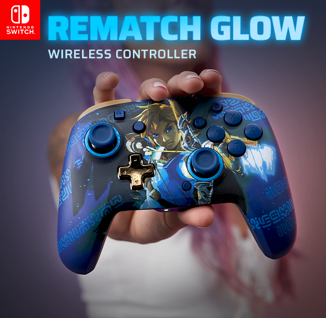 PDP REMATCH GLOW Wireless Controller For Nintendo Switch, Nintendo