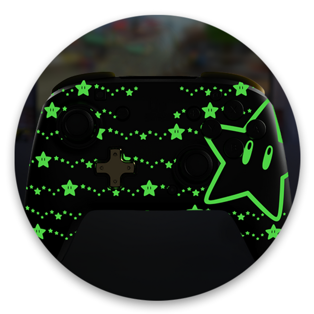 PDP REMATCH GLOW Wireless Controller Super Star Glow-in-the-Dark For Nintendo Switch, Nintendo Switch OLED Model Super Star 500-202-STGD - Best Buy