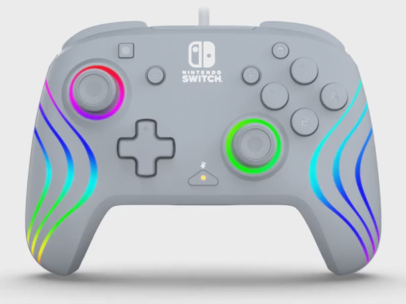 Nintendo Switch Grey Afterglow Wave Wired Controller