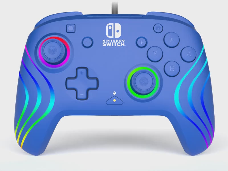Nintendo Switch Blue Afterglow Wave Wired Controller