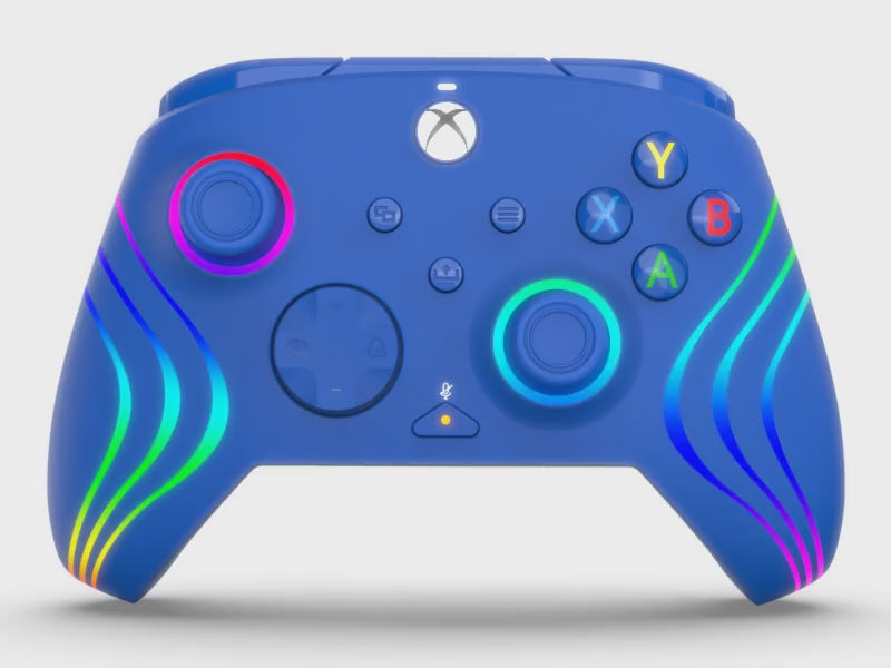 Xbox Series X|S & PC Blue Afterglow Wave Wired Controller