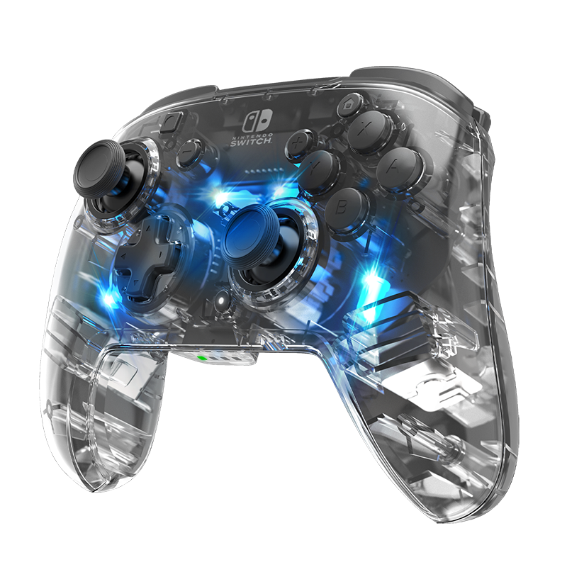 PDP Gaming Afterglow Wireless Nintendo Switch Pro Controller: Prismatic RGB  LED Lighting, Full Motion Control Gamepad, Customizable Paddle Buttons